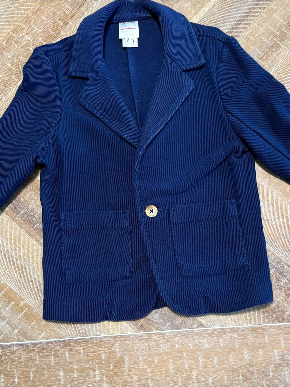 Hanna Andersson Navy Knit Blazer Jacket for Kids